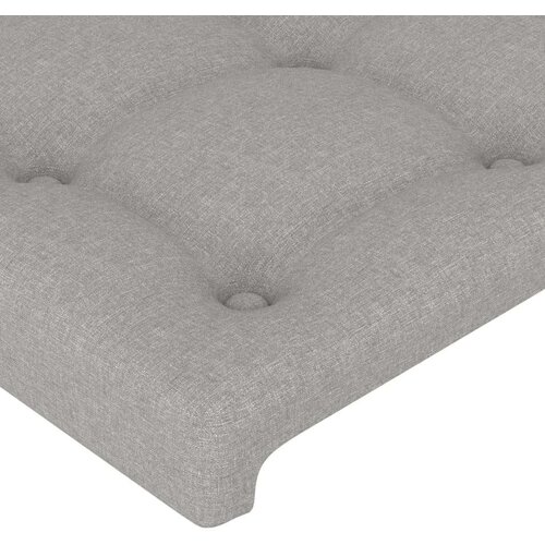  Uzglavlje svjetlosivo 80x5x118/128 cm od tkanine Slike