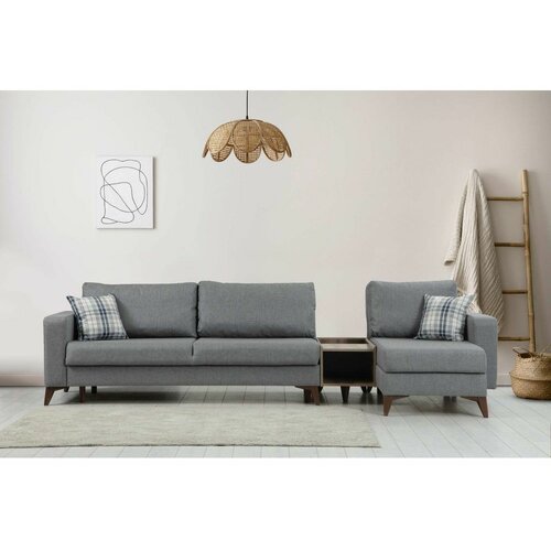 Atelier Del Sofa kristal Rest Shelf Set - Dark Grey Dark Grey Sofa Set Slike