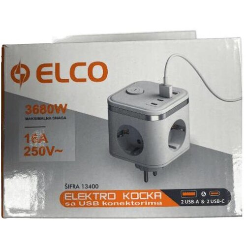 Elco Električna kocka 3M+4USB sa prekidačem Slike