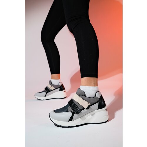 LuviShoes BERGE Ice Black Women's Velcro Sole Sports Sneakers Cene