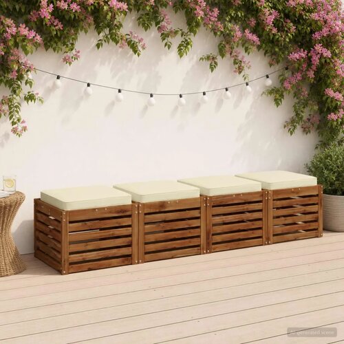  Jastučići za sjedalo od 4 dijela VUGHT 4 pcs 100% poliester - Krem (poliester) 50 x 50 cm 4 Cijene