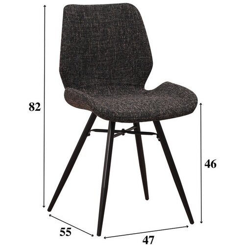 MID.YOU SET STOLOV, tekstil črna Slike