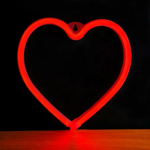 Forever Neonska LED lučka srce - Heart Light + USB