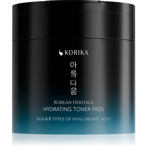 KORIKA Korean Heritage Silk & 8 Types of Hyaluronic Acid Hydrating Toner Pads blazinice za čišćenje s hidratantnim učinkom 70 kom Cijene