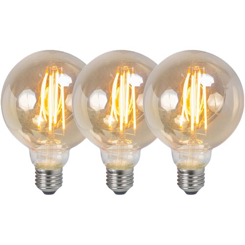 LUEDD Komplet 3 E27 zatemnjenih LED sijalk G95 dim 5W 380 lm 2200K Cene