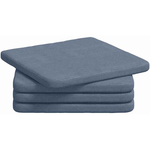 VidaXL Jastučići za sjedenje 4 pcs Plava 40 x 40 x 3 cm - Plava Slike