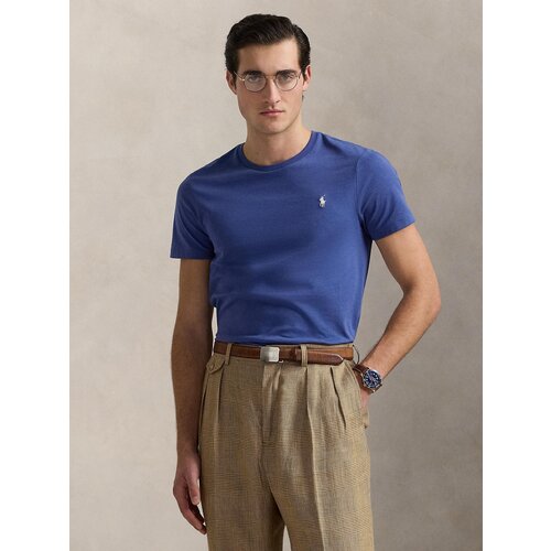 Polo Ralph Lauren Majice s kratkimi rokavi T-SHIRT AJUSTE EN COTON Modra Slike