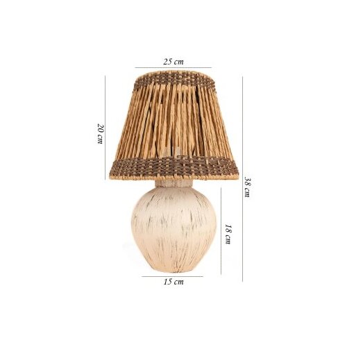 Opviq Stona lampa YL653, 25x20x38 cm, IP20, Krem-bijela Slike