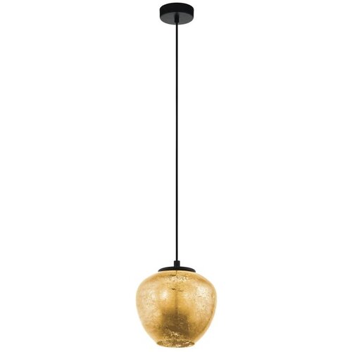 Eglo viseća lampa PRIORAT E27 &amp;Oslash;23,5 cm crna zlatno staklo 39596 Slike