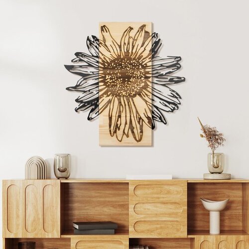 Wallxpert Rama de Oro -1 NaturalBlack Decorative Wooden Wall Accessory Slike