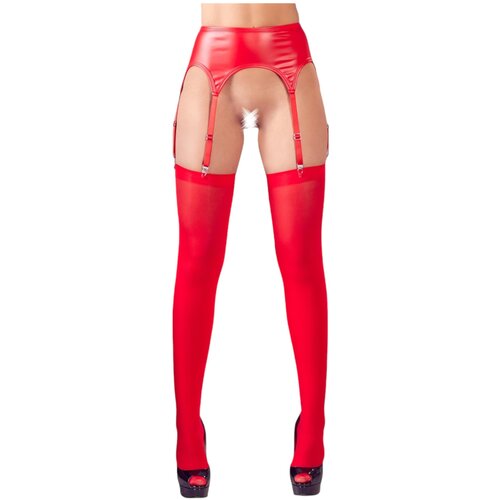 NO:XQSE Suspender Belt and Stockings 2340291 Red M/L Cene