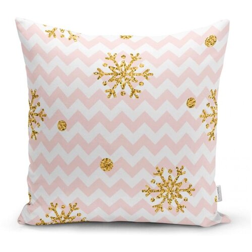 Minimalist Cushion Covers Božična prevleka za vzglavnik Minimalistične prevleke za blazine Zlate snežinke, 42 x 42 cm Cene