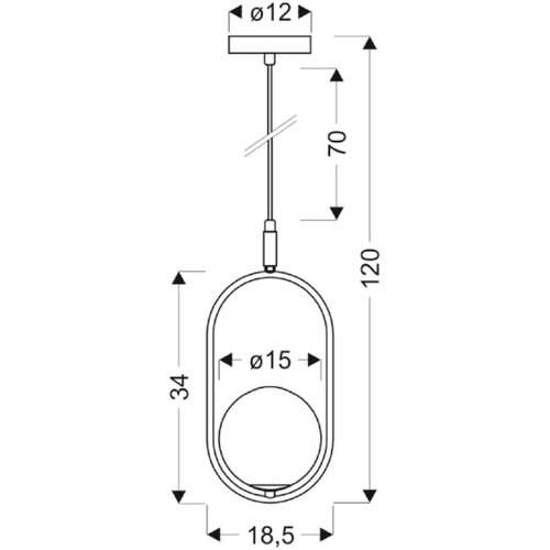  Luster na sajli CORDEL 1xG9/28W/230V sjajni hrom Slike