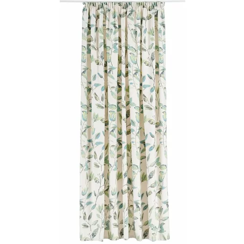 Mendola Fabrics Zelena/kremno bela zatemnitvena zavesa 210x260 cm Maui – Mendola Fabrics