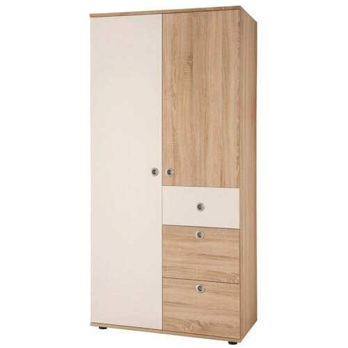 MID.YOU omara s klasičnimi vrati wiki baby, hrast, bela, š. 90cm Cene