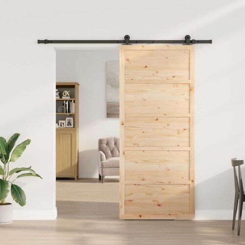  Klizna vrata Prirodna 90 x 208 cm Masivna borovina Cijene