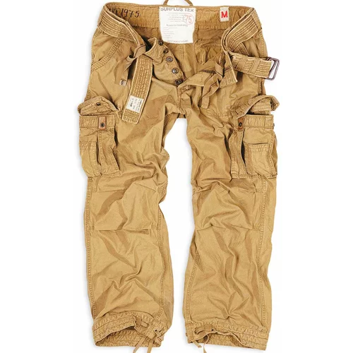 Surplus muške vojaške hlače premium vintage za jače, bež