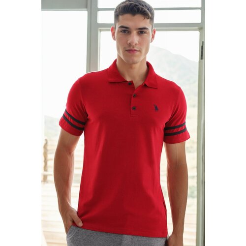 Dewberry T8585 MEN&amp;#039;S T-SHIRT-LIGHT BURGUNDY Slike