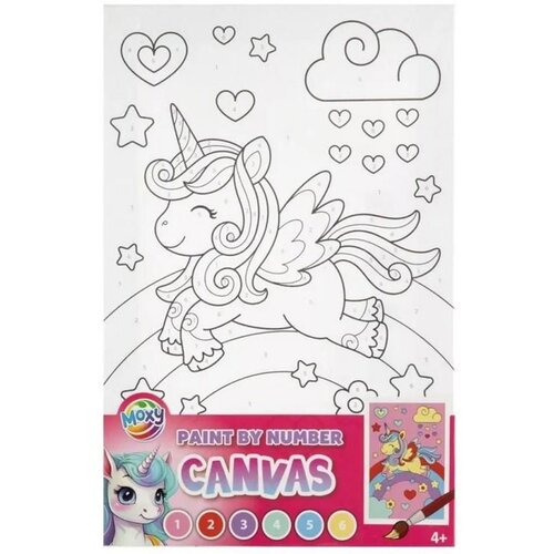 Mga Entertainment Slikanje po brojevima Jednorog na dugi slika na platnu 30x19 cm Slike