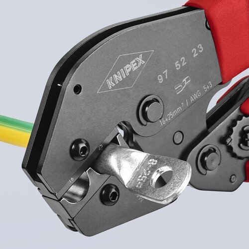 Knipex kle&amp;scaron;ta za krimpovanje za neizolovane stopice i spojnice 16 / 25 mm&amp;sup2; (97 52 23) Slike