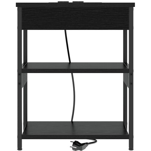  Noćni ormar Crni hrast 41 x 31 x 51 cm Konstruirano drvo Slike