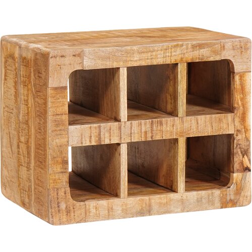 VidaXL Stalak za vino Smeđa 44 x 30 x 35 cm Čvrsto drvo manga Slike