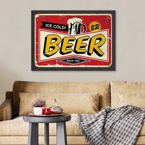 Wallity Uokvirena slika Ledeno hladno pivo 2, 35x45 cm Cijene