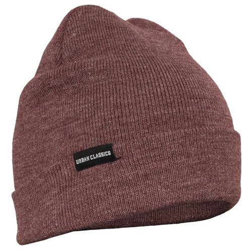 Urban Classics Basic Flap Beanie burgundy melange Slike
