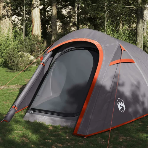  Tunelski šator za kampiranje za 3 osobe sivo-narančasti