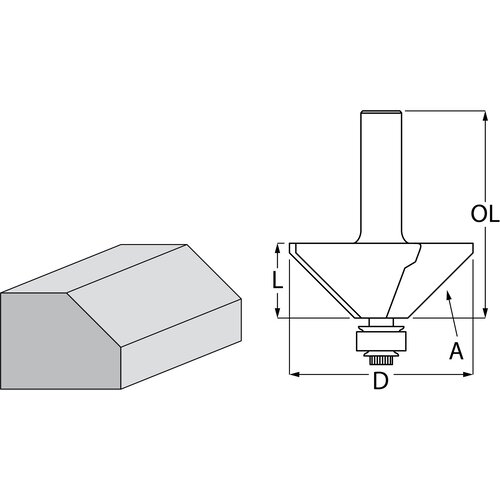 Makita glodalo za sko&scaron;enje rubova 45&deg;, 50,8 mm, dr&scaron;ka 12 mm D-48723 Cijene