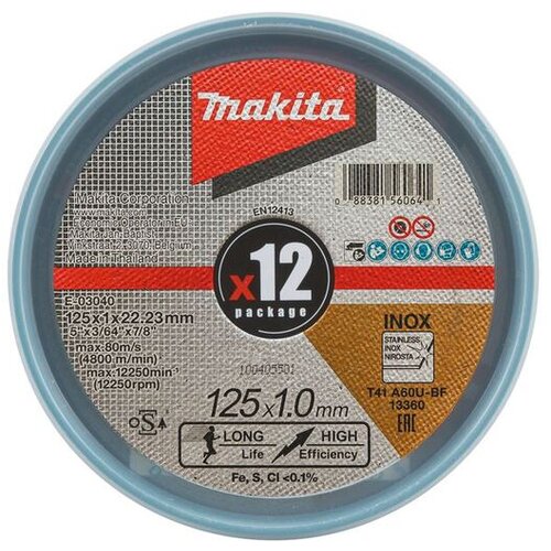 Makita tanka rezalna plošča inox125x1.0x22.23mm, 12 kos E-03040-12 Cene