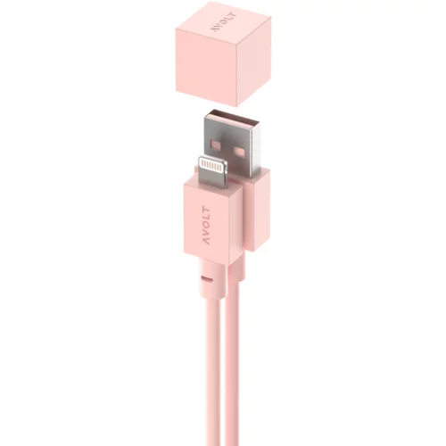AVOLT cable 1 old pink usb a to lightning, 1,8 m