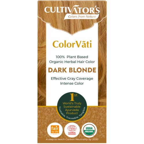 CULTIVATOR&amp;#039;S ColorV&amp;atilde;ti Organska zeli&amp;scaron;čna barva za lase - 04 Temno blond - 100 g Slike