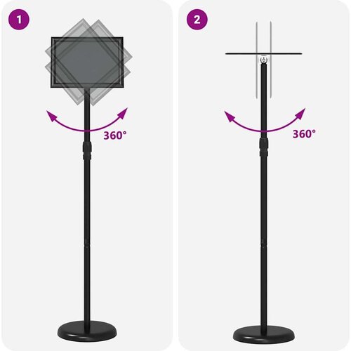  Stalci za sajmove Crna 25 x 25 x 125 cm Aluminij Slike