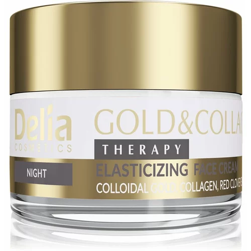 Delia Cosmetics Gold & Collagen Therapy krema za noć povećava elastičnost kože 50 ml