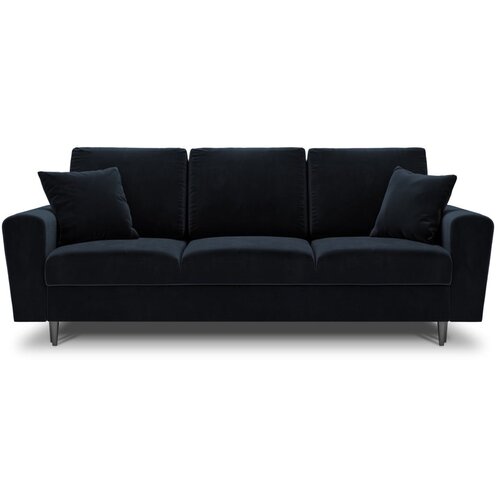 Cosmopolitan Design Temno modra žametna raztegljiva sedežna garnitura s prostorom za shranjevanje 235 cm Kyoto &amp;ndash; Slike