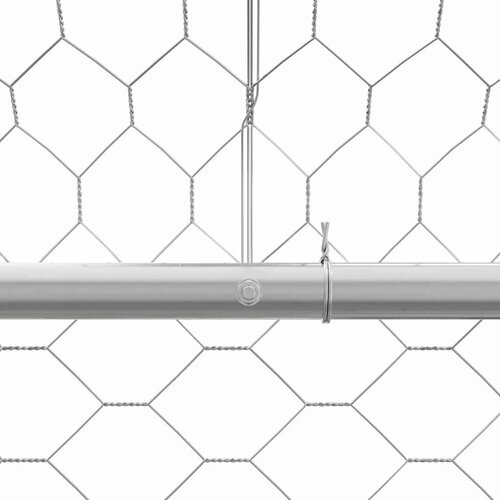  Kućica za pse s pohranom 4 pcs Srebrno 8 x 2 x 2 m Čelik Slike