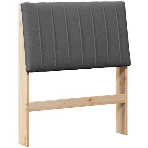 vidaXL Tapecirano vzglavje Temno siva 75 cm Masivno borovo les, (5000109473) Cene