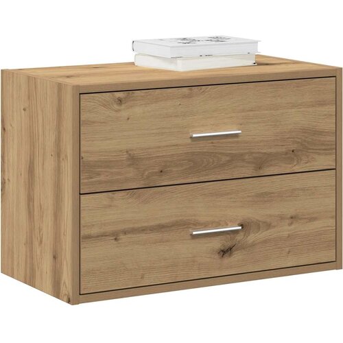 VidaXL Ormarić s 2 ladice boja hrast 60x31x40 cm konstruirano drvo Slike