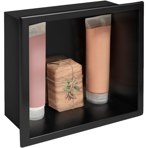 Rea bathroom shelf 30x30 matte black Slike