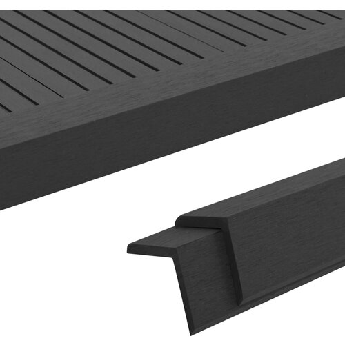 vidaXL 5 kos. talne obrobne letve WPC 170 cm črne barve Cene