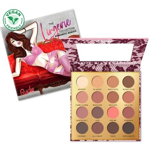 Rude Cosmetics paleta mat senki za oči lingerie collection - romantic night Slike