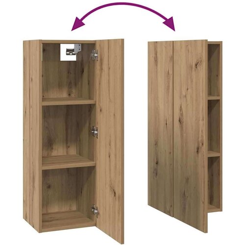  Set TV komoda s policom Zidne Ostalo s pohranom s vratima 10 pcs hrast artisan 30.5 x 30 x 90 cm Slike