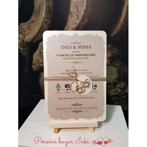  Poročna vabila VINTAGE PORVIN 108 Cene