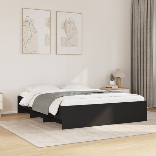  Okvir za krevet crni 150x200 cm konstruirano drvo Cijene