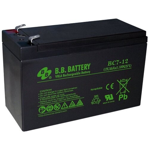 BB Tech Baterija terminal BC7-12 BB T2, 12 V, 7 Ah, Crna Slike
