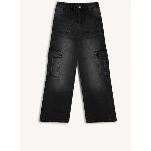 Defacto Girls Wide Leg Cargo Wide Leg Jeans