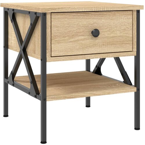 Maison Chic Nočna omarica - Nočna miza - Nočna mizica sonoma hrast 40x42x45 cm inženirski les, (21687463) Slike