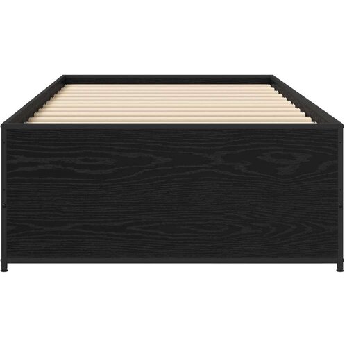  Okvir za krevet Crni hrast 80 x 200 cm Konstruirano drvo - Crni hrast Slike