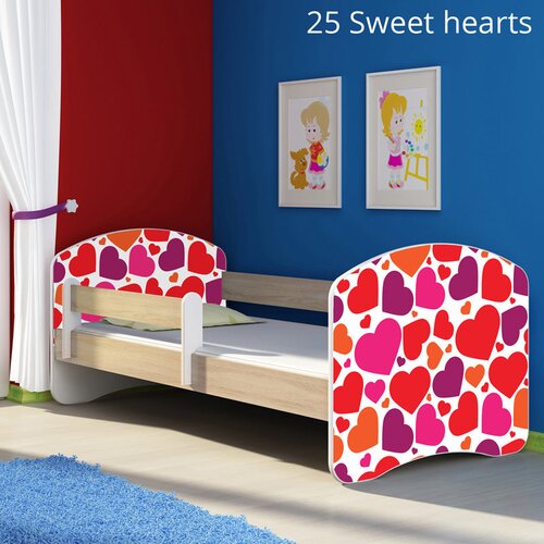  Otro&scaron;ka postelja ACMA z motivom, stranska sonoma 160x80 cm 25 Sweet hearts Cene